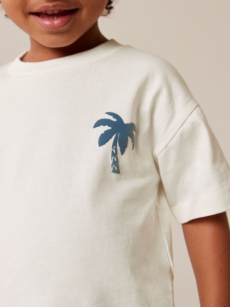 White Simple Short Sleeve T-Shirt (3mths-7yrs) - Image 4 of 7