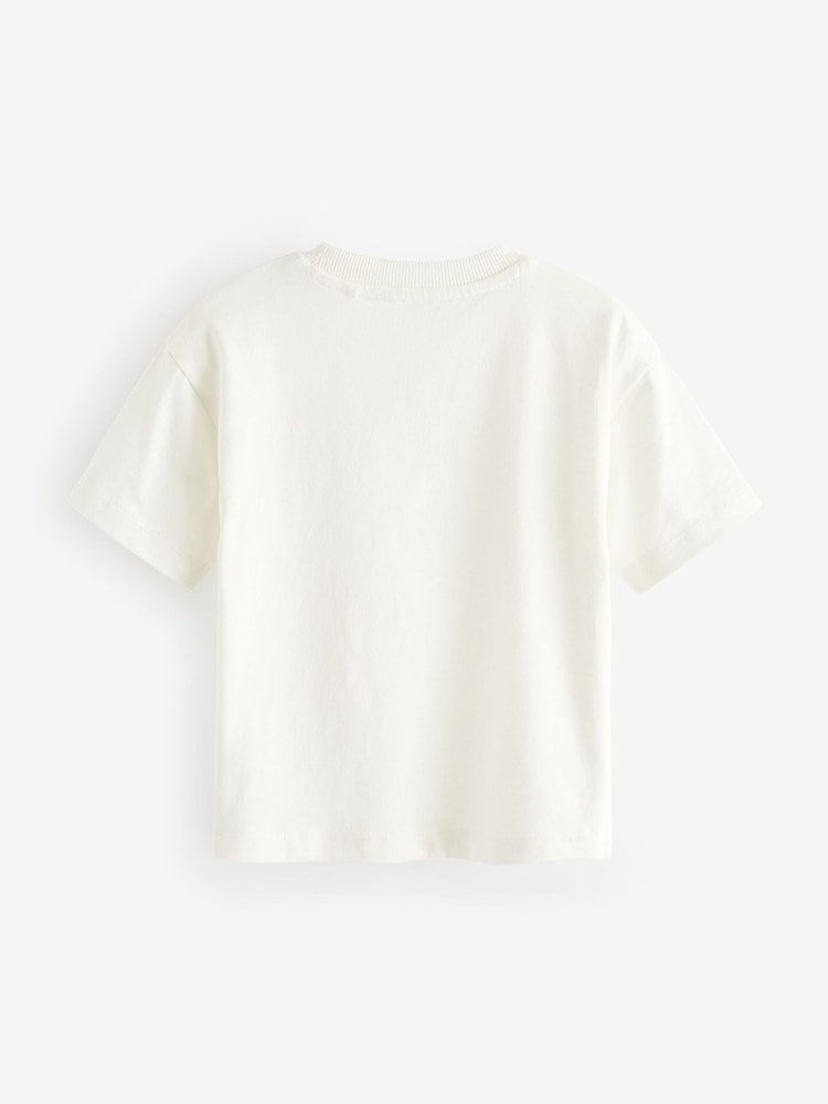White Simple Short Sleeve T-Shirt (3mths-7yrs) - Image 6 of 7