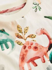 Neutral All-Over Print 100% Cotton Short Sleeve T-Shirt (3mths-7yrs) - Image 5 of 5