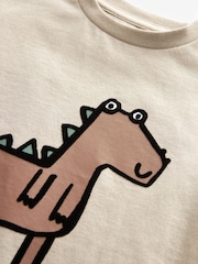 Neutral Dinosaur 100% Cotton Short Sleeve Character T-Shirt (3mths-7yrs) - Image 3 of 3