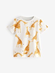 Gelb/Weiß - T-Shirt mit Allover-Print aus 100 % Baumwolle (3 Monate bis 7 Jahre) - Bild 1 von 3