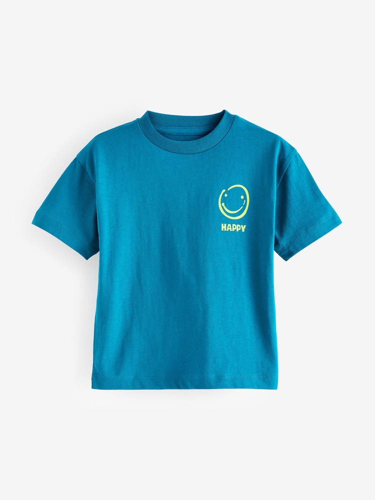 Blue Simple Short Sleeve T-Shirt (3mths-7yrs) - Image 1 of 3 Blue Simple Short Sleeve T-Shirt (3mths-7yrs) - Image 1 of 3