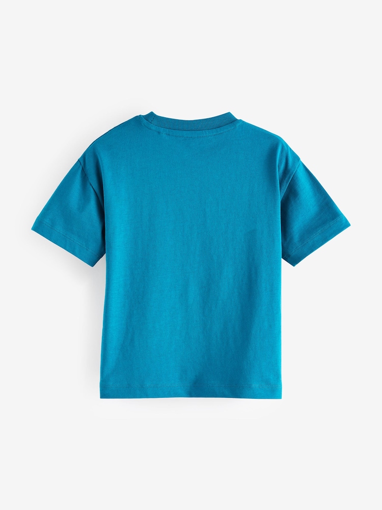 Blue Simple Short Sleeve T-Shirt (3mths-7yrs) - Image 2 of 3 Blue Simple Short Sleeve T-Shirt (3mths-7yrs) - Image 2 of 3