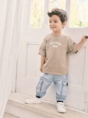 Neutral Simple 100% Cotton Short Sleeve T-Shirt (3mths-7yrs) - Image 2 of 6