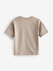 Neutral Simple 100% Cotton Short Sleeve T-Shirt (3mths-7yrs) - Image 5 of 6