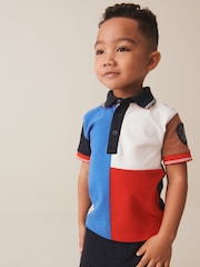 Rdeče-modra - 100% bombaž kratek rokav; Komplet s kratkimi rokavi in polo in kratkih hlač (3mesecev-7yrs) - Slika 2 iz 7