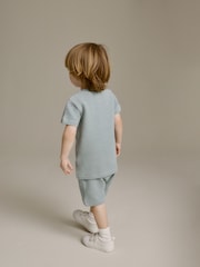 Minerals Textured Jersey Pocket T-Shirt and Shorts Set (3mths-7yrs) - Image 3 of 6