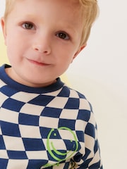 Blau - Set mit T-Shirt und Shorts aus 100 % Baumwolle (3M.–7J.) - Bild 3 von 6