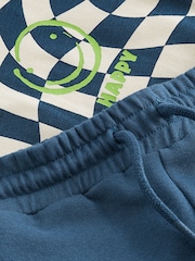 Blau - Set mit T-Shirt und Shorts aus 100 % Baumwolle (3M.–7J.) - Bild 6 von 6