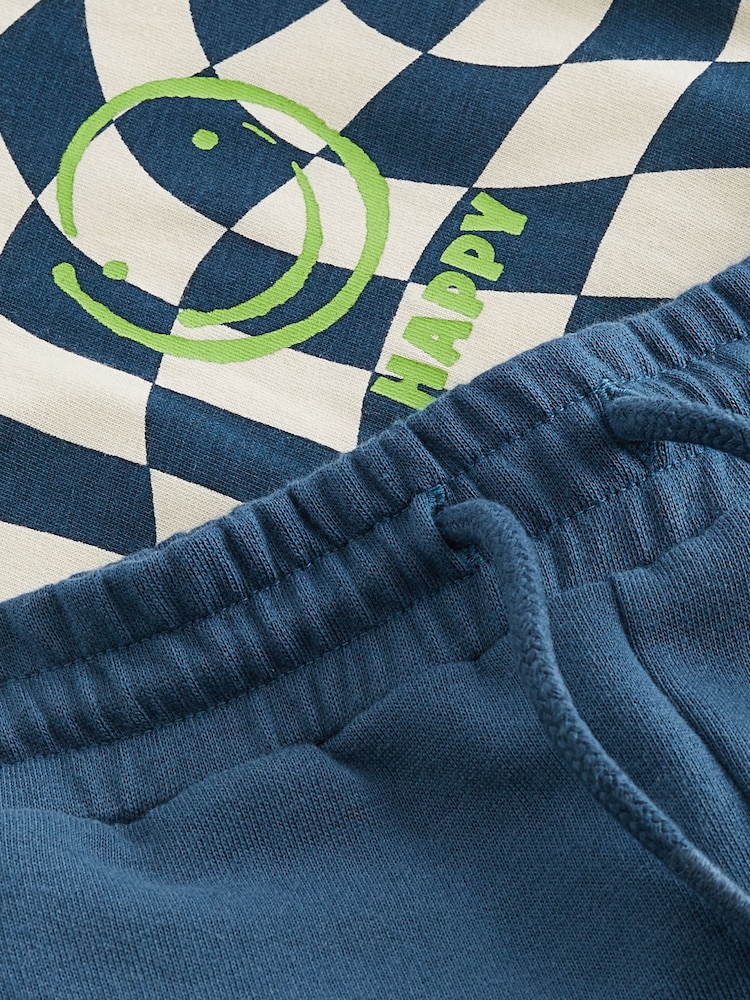 Blau - Set mit T-Shirt und Shorts aus 100 % Baumwolle (3M.–7J.) - Bild 6 von 6