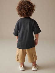 Tan Brown/Grey Utility Bumbag Short Sleeve T-Shirt & Shorts Set (3mths-7yrs) - Image 2 of 7