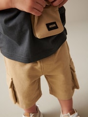 Tan Brown/Grey Utility Bumbag Short Sleeve T-Shirt & Shorts Set (3mths-7yrs) - Image 3 of 7