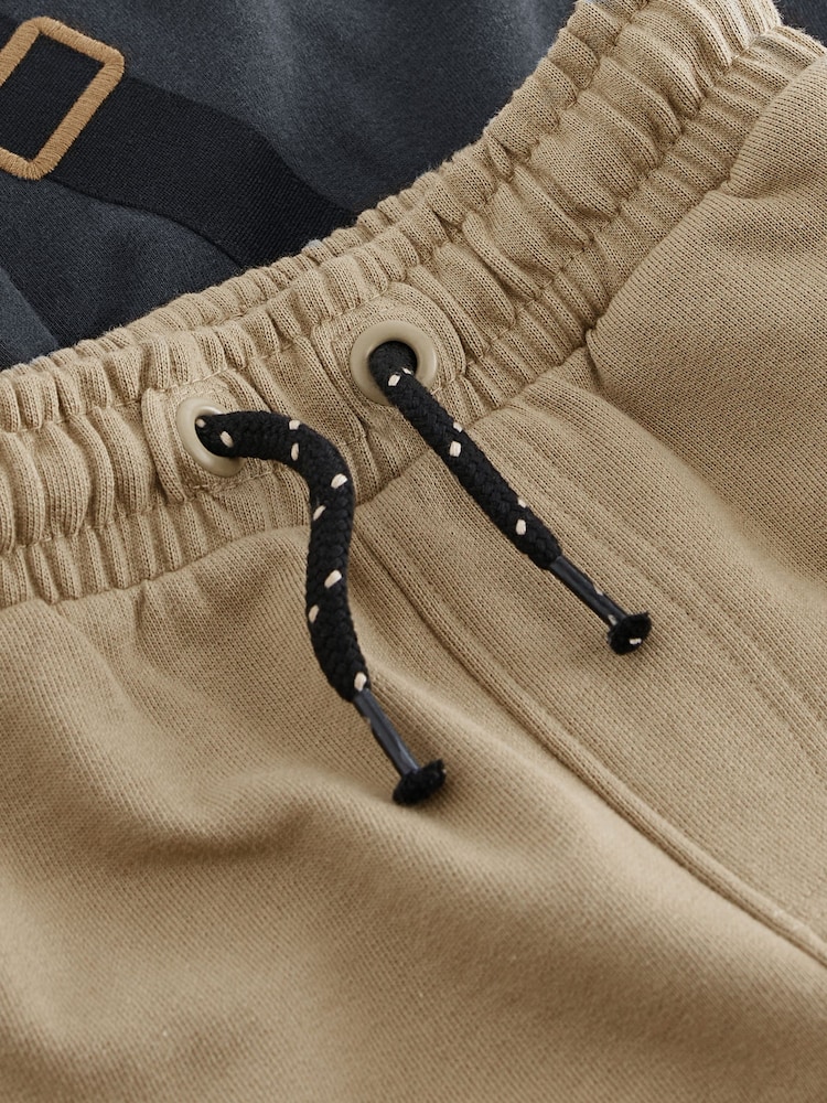 Tan Brown/Grey Utility Bumbag Short Sleeve T-Shirt & Shorts Set (3mths-7yrs) - Image 7 of 7