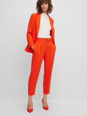 BOSS Orange Regular Fit Crease Resistant Japanese Crepe Cropped Trouser - Image 3 of 6