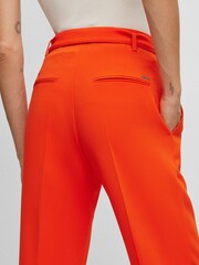 BOSS Orange Regular Fit Crease Resistant Japanese Crepe Cropped Trouser - Image 4 of 6