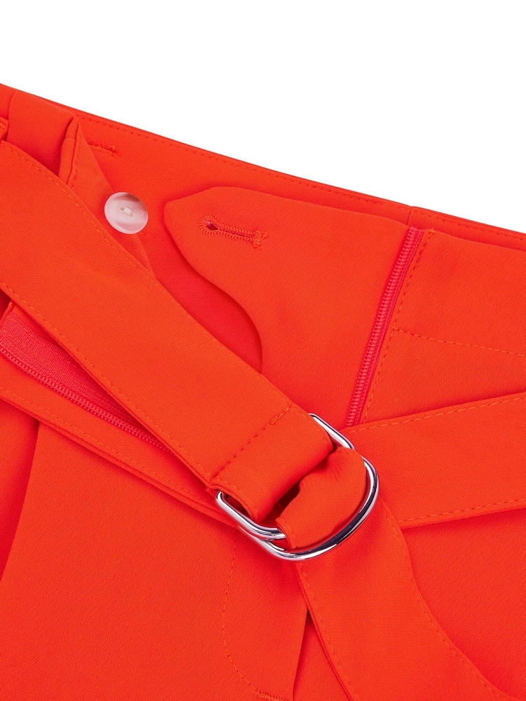 BOSS Orange Regular Fit Crease Resistant Japanese Crepe Cropped Trouser - Image 6 of 6