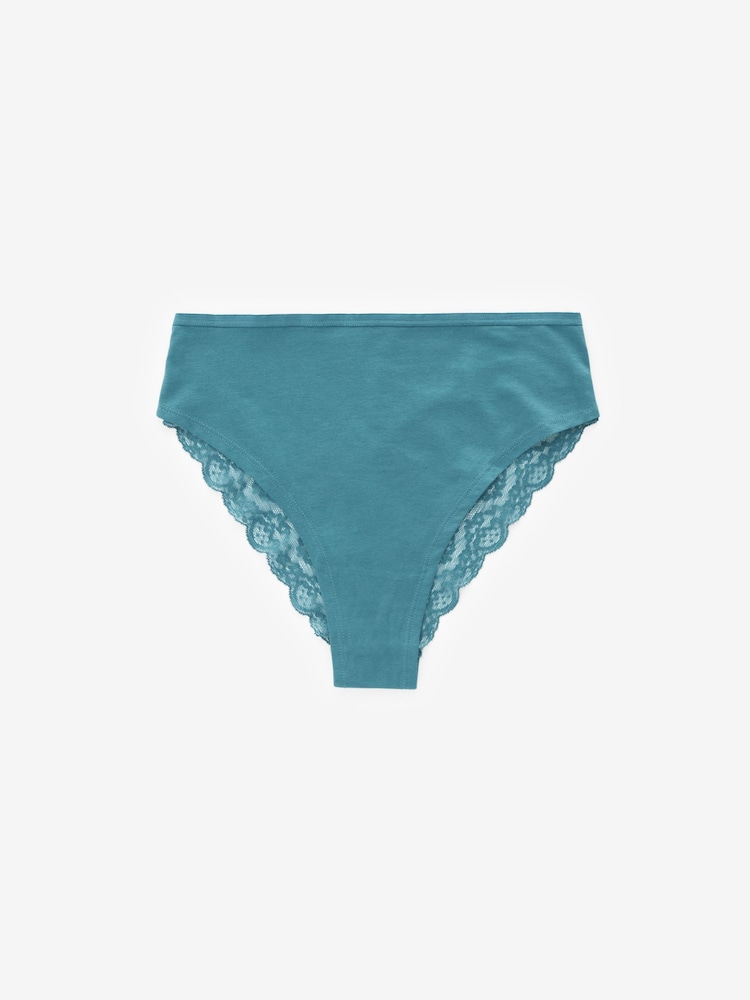 Blanc/Rose/Vert - Lot de 4 slips en dentelle - Image 9 of 9