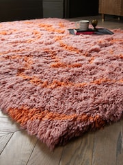 Rockett St George Pink Shaggy Berber Rug - Image 2 of 4