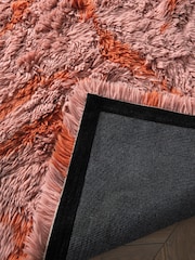 Rockett St George Pink Shaggy Berber Rug - Image 3 of 4