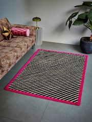 Rockett St George Black/Nude Sand Stripe Rug - Image 1 of 6