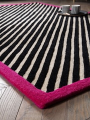 Rockett St George Black/Nude Sand Stripe Rug - Image 2 of 6