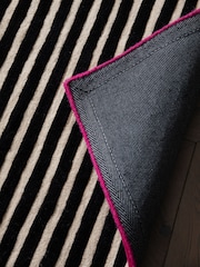 Rockett St George Black/Nude Sand Stripe Rug - Image 3 of 6