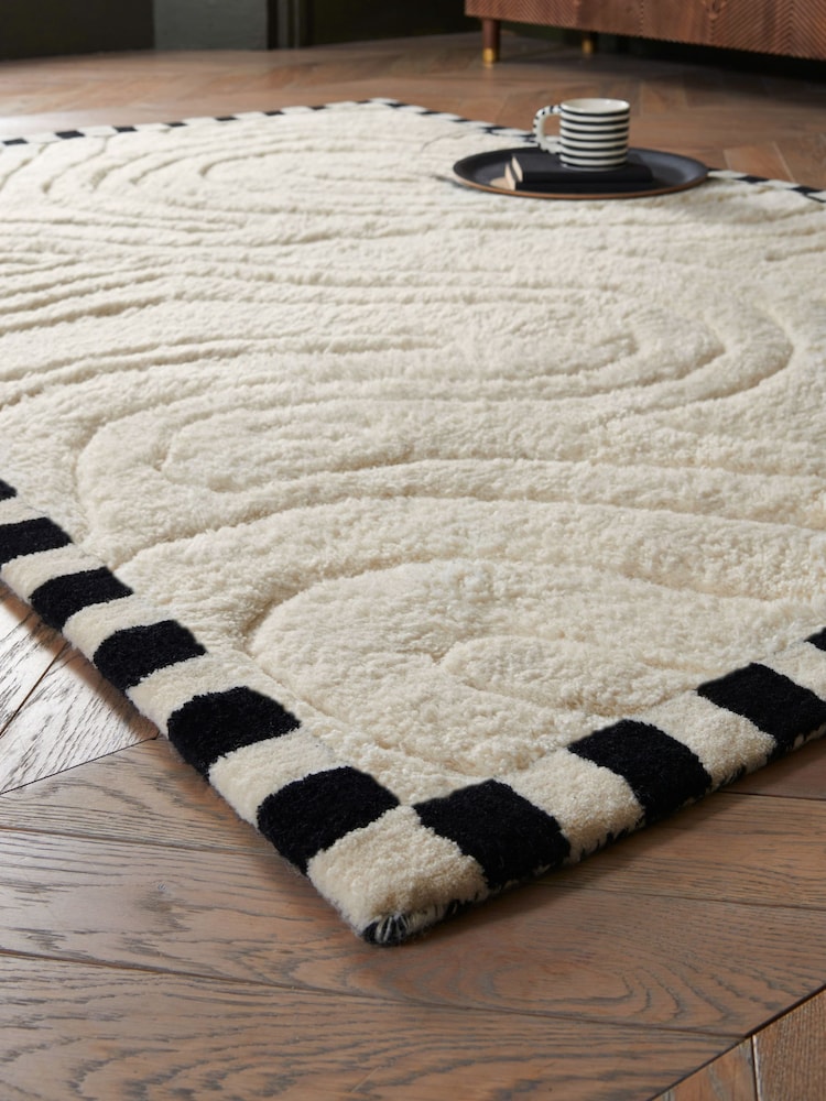 Rockett St George Cream Retro Curve Rug - Image 2 of 4