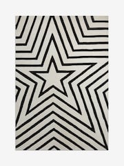 Rockett St George Black/Cream Studio Star Rug - Image 4 of 4