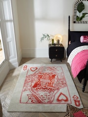 Rockett St George Pink Queen Of Hearts Rug - Image 1 of 4