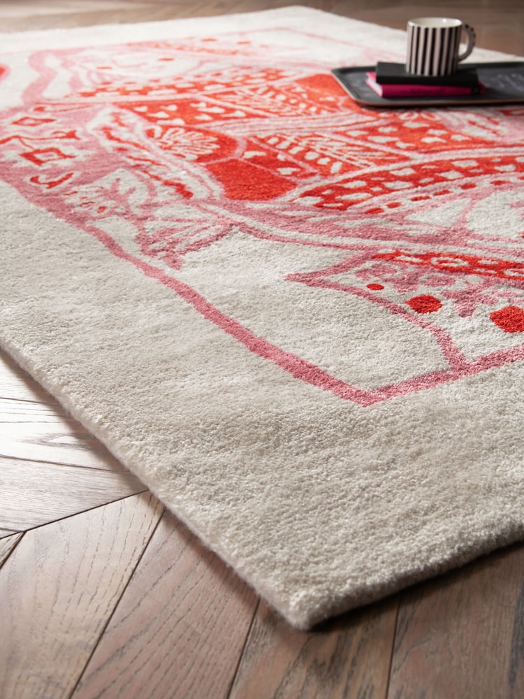 Rockett St George Pink Queen Of Hearts Rug - Image 2 of 4