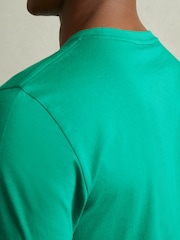 Reiss Bright Green Bless Cotton Crew Neck T-Shirt - Image 5 of 6
