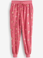Coral Pink Foil Supersoft Cosy Pyjamas - Image 8 of 9