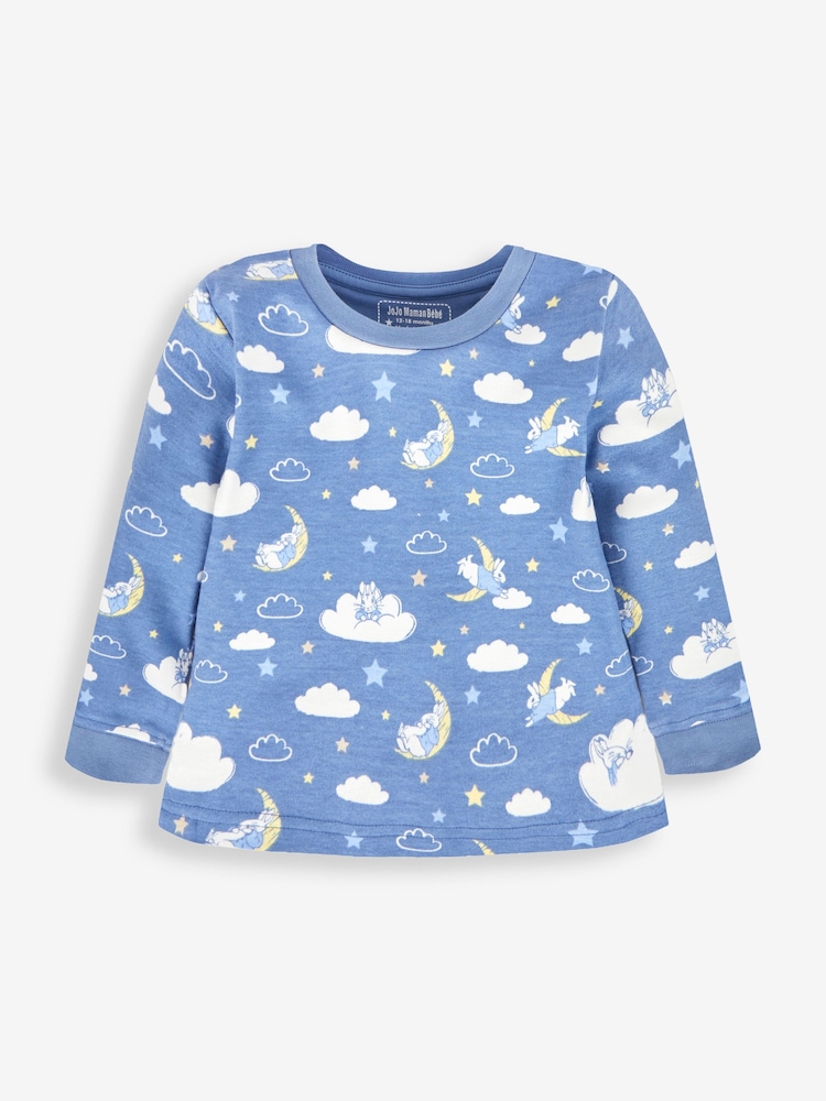 JoJo Maman Bébé Blue Peter Rabbit Jersey Pyjamas - Image 2 of 5