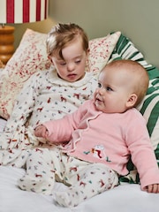 JoJo Maman Bébé Woodland 2-Piece Woodland Sleepsuit & Velour Jacket Set - Image 2 of 8