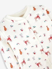 JoJo Maman Bébé Woodland 2-Piece Woodland Sleepsuit & Velour Jacket Set - Image 5 of 8