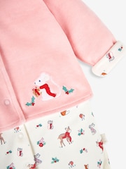 JoJo Maman Bébé Woodland 2-Piece Woodland Sleepsuit & Velour Jacket Set - Image 6 of 8