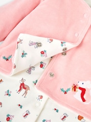 JoJo Maman Bébé Woodland 2-Piece Woodland Sleepsuit & Velour Jacket Set - Image 7 of 8