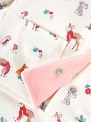 JoJo Maman Bébé Woodland 2-Piece Woodland Sleepsuit & Velour Jacket Set - Image 8 of 8