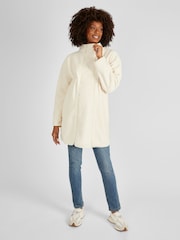 JoJo Maman Bébé Cream 2-in-1 Borg Maternity Jacket - Image 4 of 5