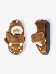 JoJo Maman Bébé Brown Kids' The Gruffalo Easy On Slippers - Image 4 of 5