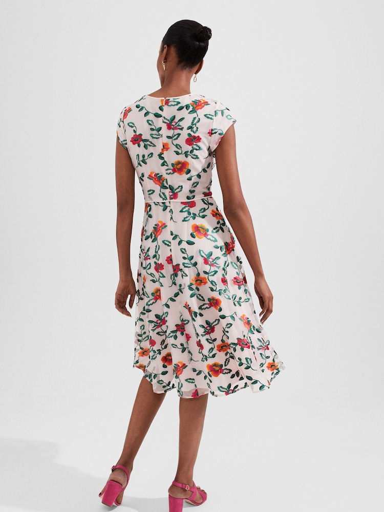 Hobbs Pink Tia Embroidered Dress - Image 2 of 4