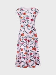 Hobbs Pink Tia Embroidered Dress - Image 4 of 4