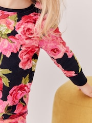 Pink/Black Floral Pyjamas 3 Pack (9mths-16yrs) - Image 5 of 12