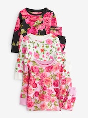 Pink/Black Floral Pyjamas 3 Pack (9mths-16yrs) - Image 7 of 12