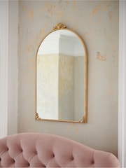 Shabby Chic Gold Elora Mantle Mirror - Image 1 of 2