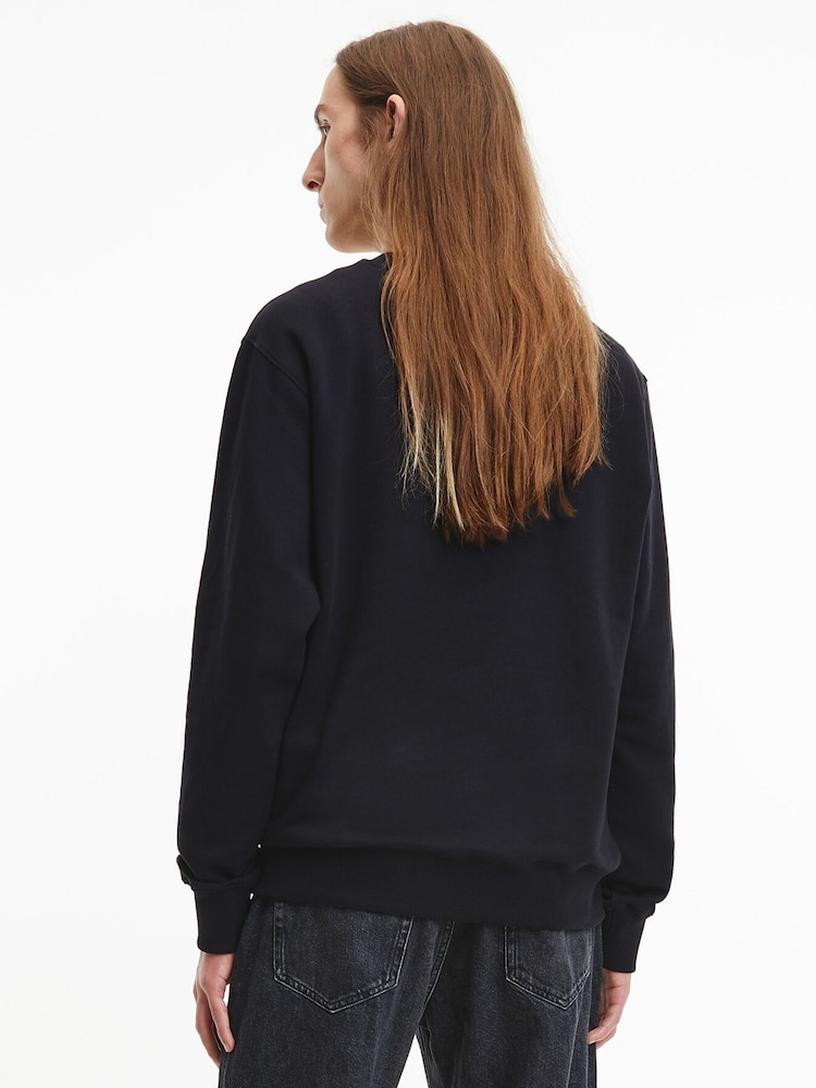 Calvin Klein Black Core Logo Sweatshirt - Image 2 of 5 Calvin Klein Black Core Logo Sweatshirt - Image 2 of 5