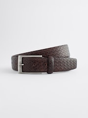 Brown Signature Textured Belt - Image 1 of 7