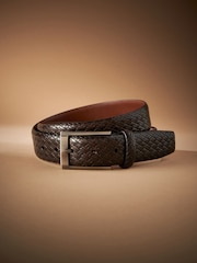 Brown Signature Textured Belt - Image 7 of 7