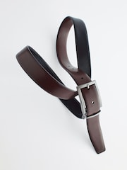Black/Brown Reversible Leather Belt - Image 6 of 9