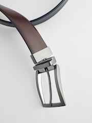 Black/Brown Reversible Leather Belt - Image 7 of 9
